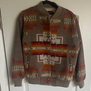 Pendleton Multicolor Geometric Wool Jacket